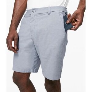 Lululemon Commission Qwick Oxford 9" Inseam Men's 36 Oasis Blue (Gray) Shorts